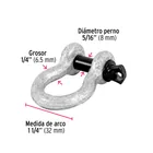 Grillete de acero forjado 1/4', FIERO 3