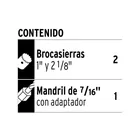 Juego de 3 piezas para instalar cerraduras, TRUPER EXPERT 2