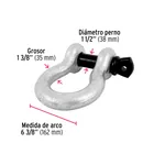 Grillete de acero forjado 1-3/8', FIERO 3