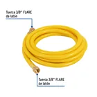 Manguera para gas, PVC amarilla, 3/8' flare, 3 m, FOSET 3