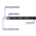 Metro de cable coaxial RG59 en carrete de 500 m, VOLTECK 2