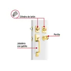 Jaladera/perilla/cerrojo, Porto llave-llave, Latón Brillante 2