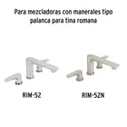 Juego de 2 cartuchos cerámicos de latón, FOSET RIVIERA 3