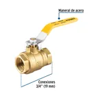 Válvula de esfera para gas, roscable, 3/4', alta presión 2