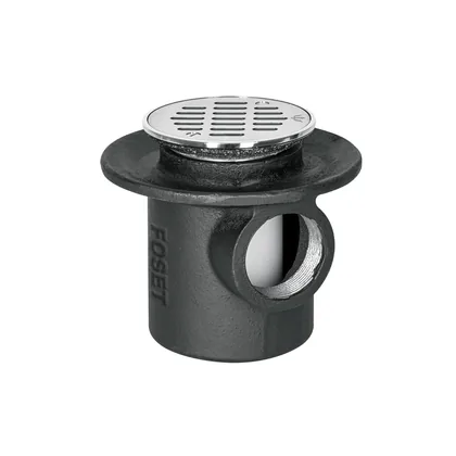 Coladera de hierro de una boca para piso, rejilla inox