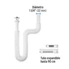 Céspol flexible de PP con contra, para lavabo, con arillo 3