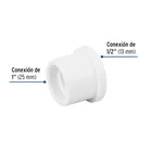 Reducción bushing de PVC 1 x 1/2', FOSET 2