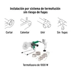 Tubo de 40mm (1-1/4') PPR hidráulico, 4m, 2.2kg, FOSET 4