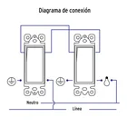 Placa armada con interruptor de tres vías, línea Classic 4