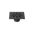 Resumidero cuadrado 4' x 4', acero inoxidable, negro, gota 1