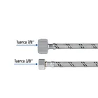 Manguera p/WC, acero inox, 3/8'x7/8', 35cm, plástico/latón 3