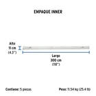 Tubo de 1-1/2' PVC hidráulico cédula 40, 3m, 2.3kg, FOSET 5