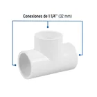 Tee sencilla de PVC 1-1/4', FOSET 2