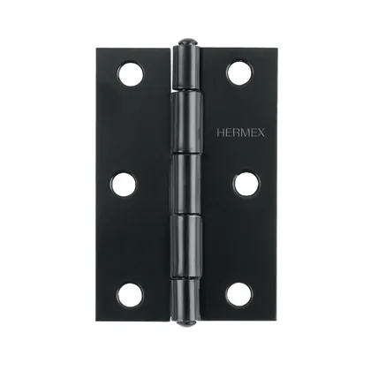 Bisagra rectangular 3-1/2 x 2-1/8', acero negro mate, HERMEX