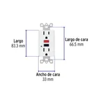 Contacto dúplex, falla a tierra GFCI (ICFT), Classic 2