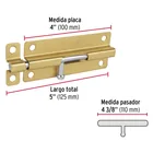 Pasador de barril de acero latón 5', HERMEX 3