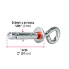 Caja con 100 taquetes expansivos 8x50 mm con armella cerrada 3
