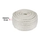 Piola de algodón de 10 mm, rollo, natural, 1 kg, FIERO 3