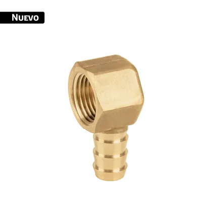 Codo estufa a 90° de latón con espiga de 3/8', FOSET