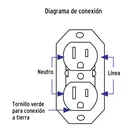 Contacto de sobreponer dúplex 2 polos+ tierra, café, VOLTECK 4