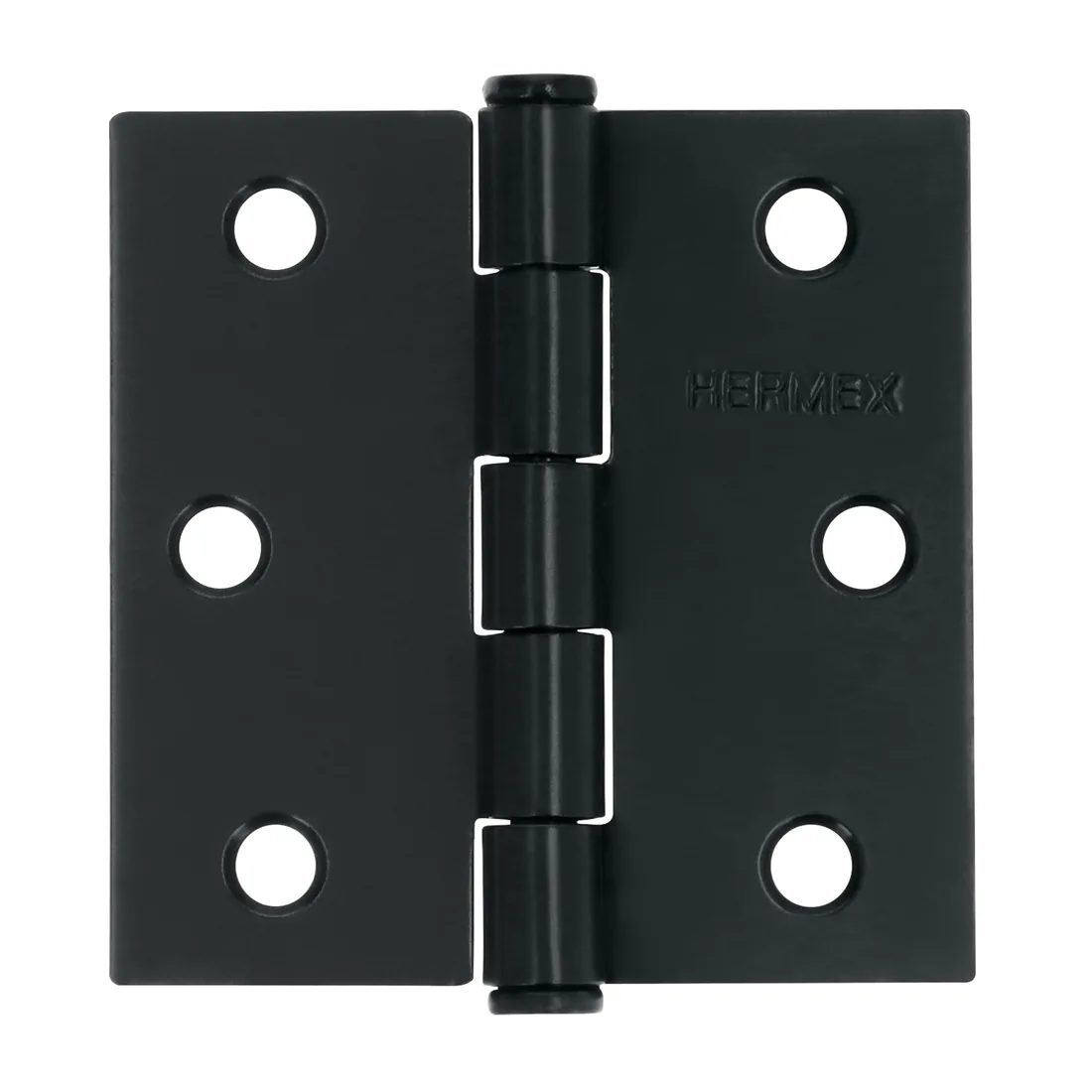 Bisagra cuadrada 2-1/2', acero negro mate, cabeza plana