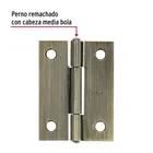 Bisagra rectangular 2 x 1-1/2', latón antiguo, HERMEX 2