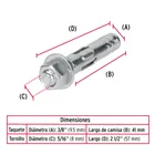 Caja con 100 taquetes expansivos de 5/16' con tornillo FIERO 3