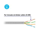 Metro de cable UTP CAT5E, Bobina de 305m, gris, VOLTECK 3