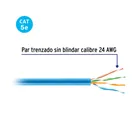 Metro de cable UTP CAT5E, Bobina de 305m, azul, VOLTECK 2