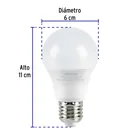 Foco LED 6W (40W) A19, 6500K blanca fría, 440 lm, caja 3