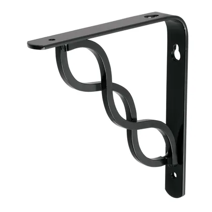 Ménsula reforzada negra 6 x 6', diseño trenza, FIERO