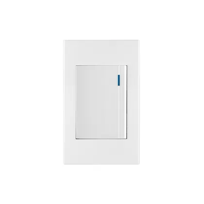 Placa armada 1 interruptor, 3 módulos, Española, blanco