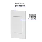 Placa armada 1 interruptor, 3 módulos, Española, blanco 2