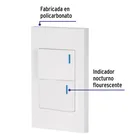 Placa armada 2 interruptores, 1.5 módulos, Española, blanco 2