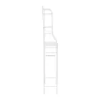 Mueble organizador blanco para baño con 3 repisas, FOSET 4
