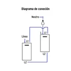 Interruptor de 3 vías, 3 módulos, línea Española, negro 4