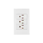 Placa armada 3 contactos, 1 módulo, Española, blanco 1