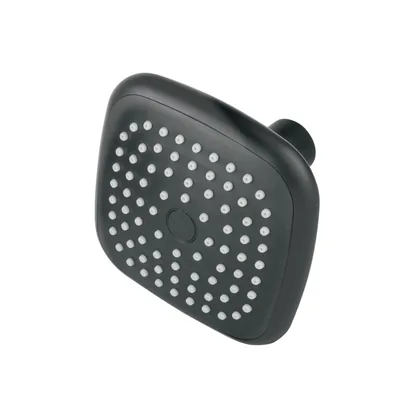 Regadera cuadrada de ABS 3-3/4' sin brazo, negro, BASIC