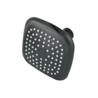 Regadera cuadrada de ABS 3-3/4' sin brazo, negro, BASIC 1