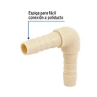 Codo 90° inserción de 3/8' de polipropileno, FOSET 2