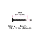 100 pijas #10 x 1-1/4'cabeza plana phillips multiusos 3
