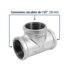 Tee sencilla 1-1/2' acero galvanizado, FOSET 2