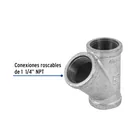 Yee sencilla 1-1/4' acero galvanizado, FOSET 2