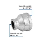 Reducción campana acero galvanizado 1-1/2' x 3/4', FOSET 2