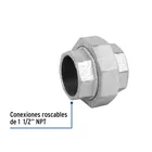Tuerca unión 1-1/2' acero galvanizado, FOSET 2