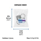 Niple de acero galvanizado 1-1/2' cuerda corrida, FOSET 4