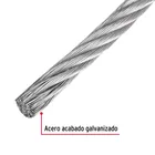 Metro de cable rígido 1/4' de acero 7x7 hilos, 300 m, FIERO 2