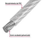 Metro de cable rígido 1/16' acero 7x7 recubierto PVC, 300 m 3