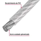 Metro de cable rígido 1/8' acero 7x7 recubierto PVC, 300 m 2