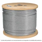 Metro cable flexible 1/8' acero 7x19 recubierto PVC, 300 m 1